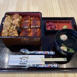 鰻のきくち - 鰻と焼き鳥重 / 上（2,600円）