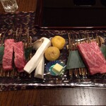 四季館 彩冬 - 前沢牛サーロインステーキ、松茸