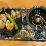 牛タンとマグロとクリスピー餃子 ひまわり［海］ - マグロの白子 もろみ醤油