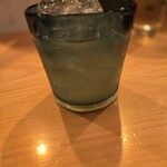 島ノ飯 みなもと - 果実酒(東村のパイン酒)ロック 9杯目