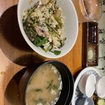 博多メシ 男厨 - 土鍋飯　味噌汁