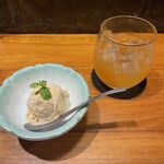 博多メシ 男厨 - デザート宇治茶アイス