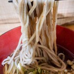 やまだ政店 - かけそばの麺リフト