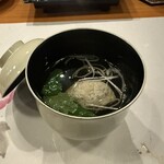 やきとり 村勢 - 鶏つくねの吸い物