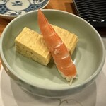 やきとり 村勢 - 蒸し海老と卵焼き