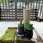 新鮮家 - 各種調味料。ポン酢、醤油、レモン汁