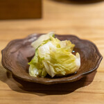 大皿焼肉 老中 - 白菜のリンゴ酢漬け