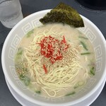 博多天神 - 2杯目は、紅生姜、にんにく、胡麻