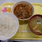 新井食堂 - もつ煮定食 690円