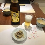 蕎麦 あららぎ - 瓶ビールはプレモル