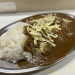 かれーの店 うどん  - 濃厚甘口ぽーく、ご飯大盛り、かれー大盛り、チーズ