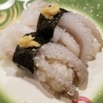 回転寿し トリトン - 津軽海峡産やりいかゲソ。