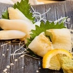 や台ずし - 刺身(つぶ貝、えんがわ)