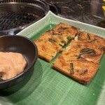 焼肉 十兵衛 - 明太マヨチヂミ(不好)