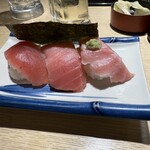 すしセンター 裏天王寺 - マグロ三種