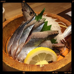旨い屋 - 秋刀魚刺身 390円