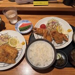 お魚処 うおとも - ミックスフライとアジフライの定食セット！