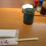 魚河岸のすし えびす - お茶、手拭、割り箸