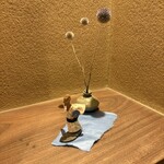 米増 - 浴衣はお母様の作品、岸野君の木彫りと