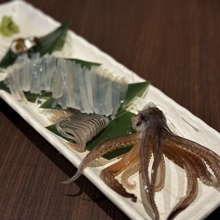 「活イカ」など、新鮮な魚介メニューがイチオシ！