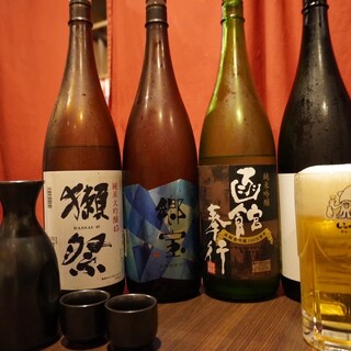 サッポロクラシックや、20種類以上の日本酒◎
