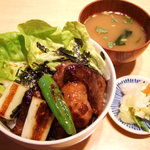 鈴木米店 - お魚セット(850円)※鮪ほほ肉ステーキ丼