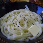 手打十段 うどんバカ一代 - 釜バター　混ぜる前【2010年1月】