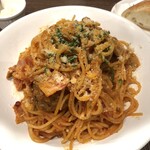 Trattoria TERU - 提供時（ミートボールはパスタの下に）