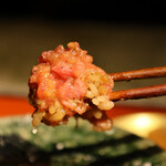 一石三鳥 - 本まぐろユッケトリュフ掛け