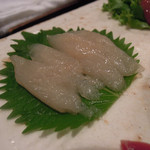 酒盃 - 比内地鶏の鶏さし　ズームアップ