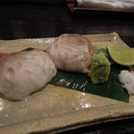 酒盃 - 男鹿産ふぐの白子焼　ズームアップ