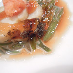 酒盃 - 鮑とジュンサイ酢もの　ズームアップ