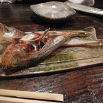 酒盃 - 自家製ひものハタハタ塩魚汁干し