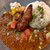 カレー&スパイス ハナコ - 料理写真:牛すじスイカカレー 1300円、スパイシー半熟ゆで卵 300円、揚げバナナ 300円、ルー増し 200円、ライス大盛り(100g) 200円