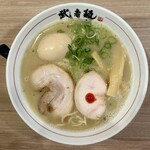三麺流 武者麺 江坂店 - 鶏塩そばこってり＋味玉