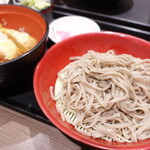 富士そば - かつ丼セット　冷たいそば　930円