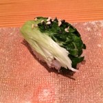 鮨 おさむ - カイワレ　5日間漬けたもの