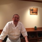 鮨 おさむ - 笑顔の「おさむちゃん」　　　　※写真承諾済み