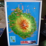 ホテル雲丹御殿 - 利尻島の立体マップ。