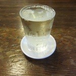 泰明庵 - 冷酒は「コップ酒」のスタイルで