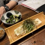 百雷 - きゅうりと昆布　冷奴