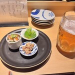 焼鳥 山もと - 突き出し3種