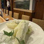 東鮨 - アスパラの天ぷら