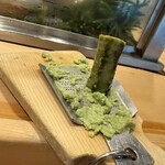 東鮨 本店 - 刺身についてきた生わさび