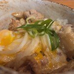 肉うどんの丸十 - 親子丼アップ。
