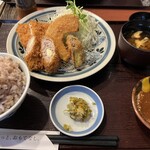 とんかつ濱かつ - 盛り合わせかつ御膳1,280円