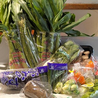 変わったお野菜の炭火焼を食べられるのも「サンペイ」ならでは！