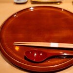 銀座 しのはら - ここで箸交換