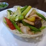 えん - 粒貝と剣イカの炒め