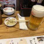 とやま鮨らーめん - 昆布ガリをアテにビールを頂きました！